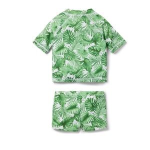 𝅺BABY PALM LEAF RASH GUARD SET